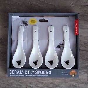 Kikkerland Ceramic Fly Spoons